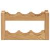 Solid Oak Wine Rack for 6 Bottles - Rustic Design