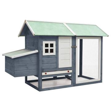 Chicken Cage Grey 170x81x110 cm - Quality Pine & Fir Wood