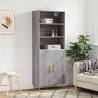 Highboard Grey Sonoma 69.5x34x180 cm Engineered Wood Colour grey sonoma Quantity in Package 1 Model 2 doors 