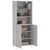 Stylish Highboard Grey Sonoma - Engineered Wood 69.5x34x180 cm