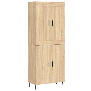 Stylish Highboard Sonoma Oak - 69.5x34x180 cm | Hipomarket