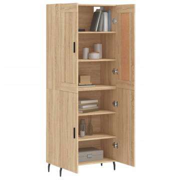 Stylish Highboard Sonoma Oak - 69.5x34x180 cm | Hipomarket