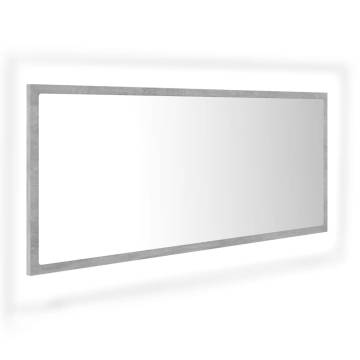 LED Bathroom Mirror Concrete Grey - Stylish & Functional Design