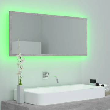 LED Bathroom Mirror Concrete Grey - Stylish & Functional Design