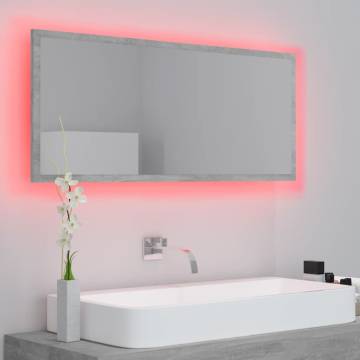 LED Bathroom Mirror Concrete Grey - Stylish & Functional Design