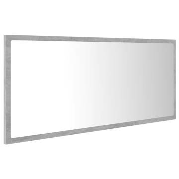 LED Bathroom Mirror Concrete Grey - Stylish & Functional Design