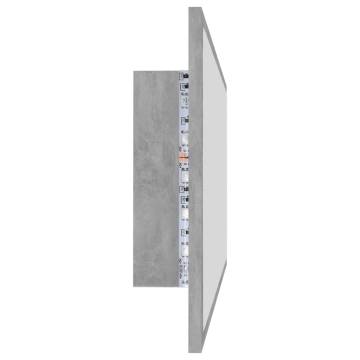 LED Bathroom Mirror Concrete Grey - Stylish & Functional Design