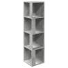 Stylish Concrete Grey Corner Cabinet 33x33x132 cm