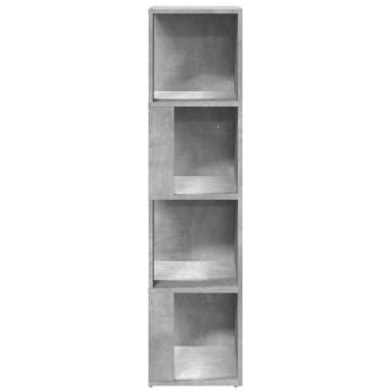 Stylish Concrete Grey Corner Cabinet 33x33x132 cm