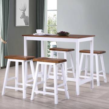 5-Piece Solid Wood Bar Table and Stool Set | HipoMarket