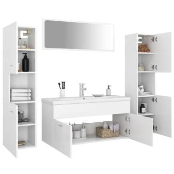 Stylish White Bathroom Furniture Set - Organize Your Space