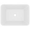 Luxury Matt White Ceramic Wash Basin - 41x30x12 cm