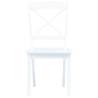 Elegant White Dining Chairs Set - 4 pcs Solid Rubber Wood