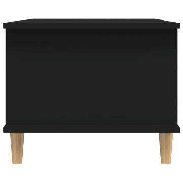 Stylish Black Coffee Table - 90x50x40 cm Engineered Wood