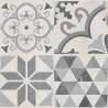 Grosfillex Wallcovering Tile Accent - Andaluz Grey 9 pcs