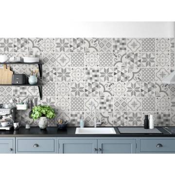 Grosfillex Wallcovering Tile Accent - Andaluz Grey 9 pcs