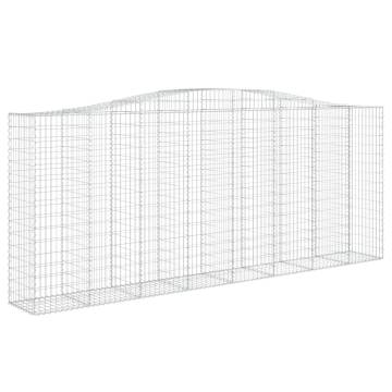 Arched Gabion Baskets 20 pcs | 400x50x160/180 cm - Galvanised Iron