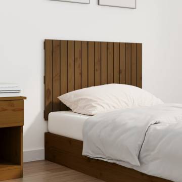 Honey Brown Wall Headboard - Solid Pine Wood | HipoMarket