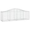 Arched Gabion Baskets - 20 pcs Galvanised Iron 200x50x60/80 cm