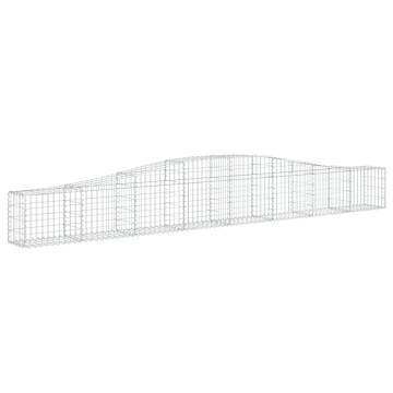 Arched Gabion Baskets - 15 pcs Galvanised Iron | Hipo Market