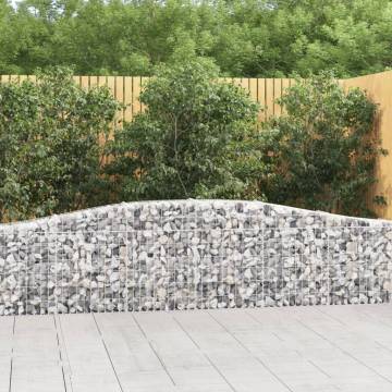 Arched Gabion Baskets - 20 pcs Galvanised Iron 400x30x60/80 cm