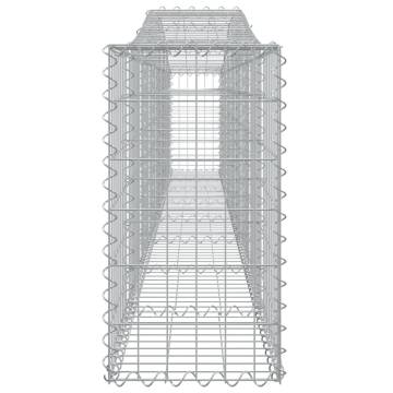 Arched Gabion Baskets - 20 pcs Galvanised Iron 400x30x60/80 cm