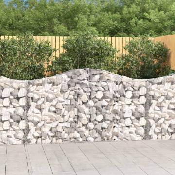 Arched Gabion Baskets Set - 18 pcs Galvanised Iron (200x30x100/120 cm)