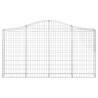 Arched Gabion Baskets Set - 18 pcs Galvanised Iron (200x30x100/120 cm)