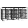 Outdoor Dog Kennel with Roof Steel 9.22 m² Size 480 x 192 x 200 cm Quantity in Package 1 With roof with roof 