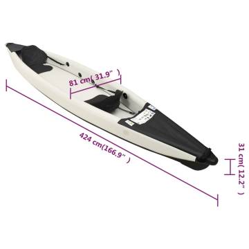 Inflatable Kayak Black | 424x81x31 cm | Durable & Safe