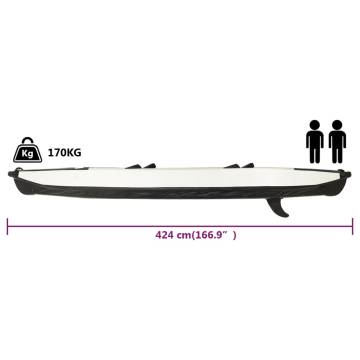 Inflatable Kayak Black | 424x81x31 cm | Durable & Safe