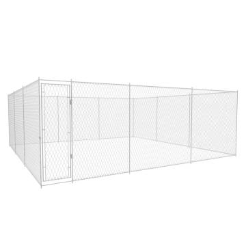 Outdoor Dog Kennel Galvanised Steel - Spacious & Safe | HiPoMarket