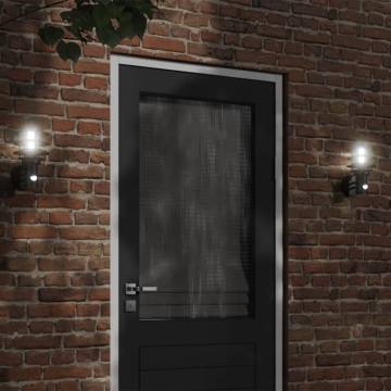 Outdoor Wall Light with Sensor - Black Stainless Steel