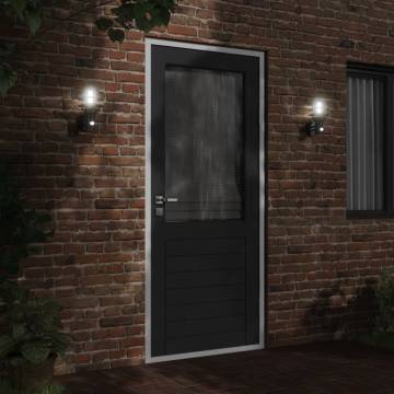 Outdoor Wall Light with Sensor - Black Stainless Steel