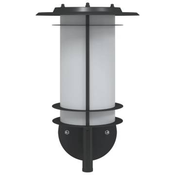 Outdoor Wall Light Black Stainless Steel for All Spaces