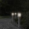 Outdoor Floor Lamp with Sensor - Silver Stainless Steel 60 cm