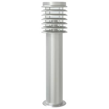 Outdoor Floor Lamp with Sensor - Silver Stainless Steel 60 cm