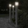 Outdoor Floor Lamp with Sensor Silver 110cm Stainless Steel Colour silver Quantity in Package 1 Bulb Quantity with sensor Model 