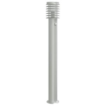 Outdoor Floor Lamp with Sensor - Silver 110cm Stainless Steel