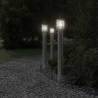 Outdoor Floor Lamp with Sensor - Silver 110cm Stainless Steel