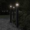 Outdoor Floor Lamp with Outlet - Black Aluminium 110 cm