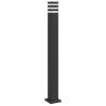 Outdoor Floor Lamp with Outlet - Black Aluminium 110 cm