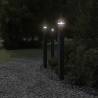 Outdoor Floor Lamp with Outlet - Black Aluminium 110 cm