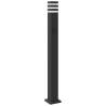 Outdoor Floor Lamp with Outlet - Black Aluminium 110 cm