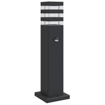 Outdoor Floor Lamp with Sensor - Black 50 cm Aluminium