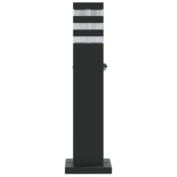 Outdoor Floor Lamp with Sensor - Black 50 cm Aluminium