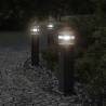 Outdoor Floor Lamps with Sensors 3pcs Black 50 cm Aluminium Size 50 cm Quantity in Package 3 Bulb Quantity 1 Model with sensor 