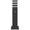 Outdoor Floor Lamps with Sensors - 3pcs Black Aluminium