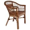 Outdoor Chairs 6 pcs Natural Rattan Brown | Hipomarket UK