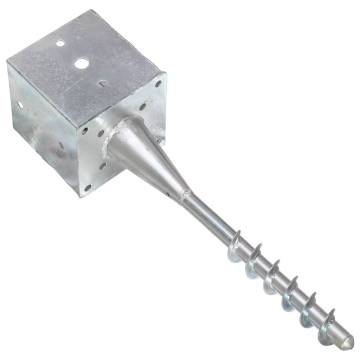 Ground Spikes 2 pcs Silver - Durable Galvanised Steel